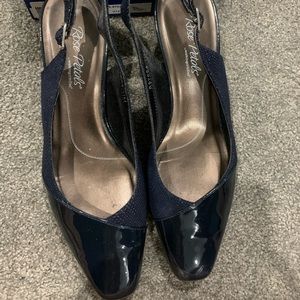 Rose Petal Navy Slingbacks‎